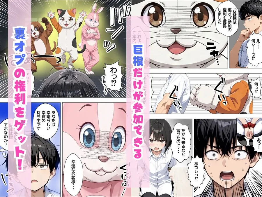 【エロ同人漫画】巨根の俺が一軍ギャル3人組の裏オプで順番にくっそ搾り取られた話-3枚目