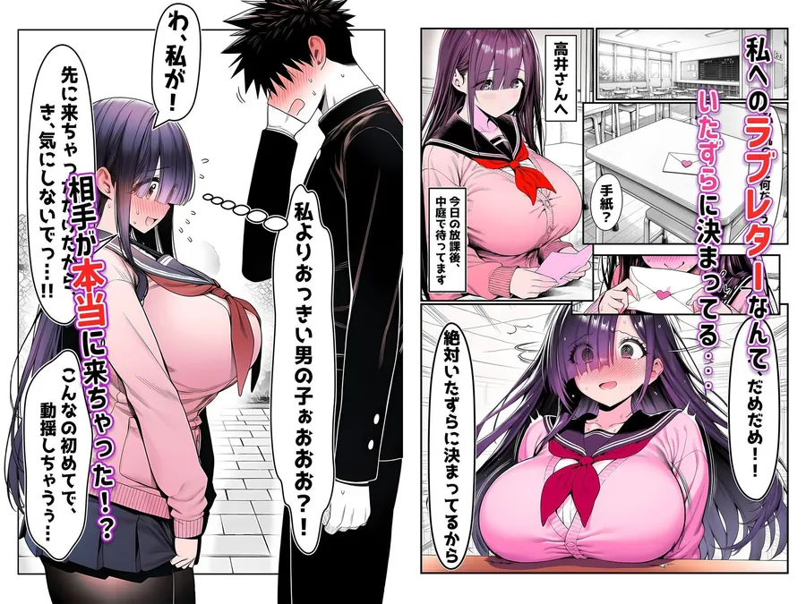 【エロ同人漫画】全てがデカすぎてコンプレックスを拗らせた高井さん-1枚目