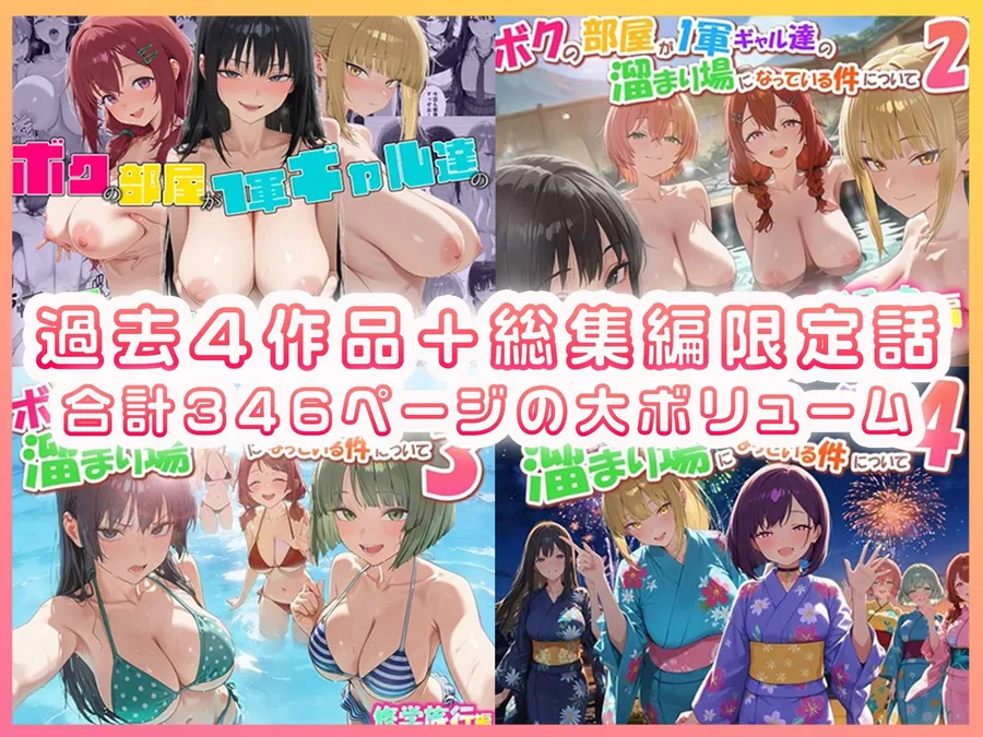 【エロ同人漫画】ボクの部屋が1軍ギャル達の溜まり場になっている件について 総集編 ＋ 限定話-0枚目