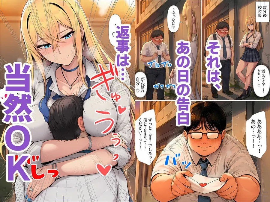 【エロ同人漫画】憧れだったハイスペギャルJKにタイムリープ憑依した弱男おじさん、昔の自分のオナホメス奴●になってあげた-4枚目