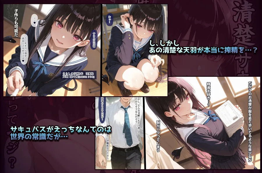 【エロ同人漫画】清楚サキュバス 世界が魔界と繋がって早10年 オレが教え子の搾精指導担当ってマジ？-2枚目