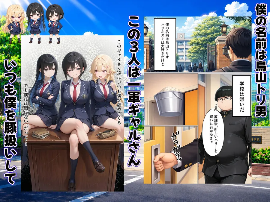 【エロ同人漫画】僕をいじめたギャルさん達に復讐する話ーリベンジ結衣編ー-0枚目