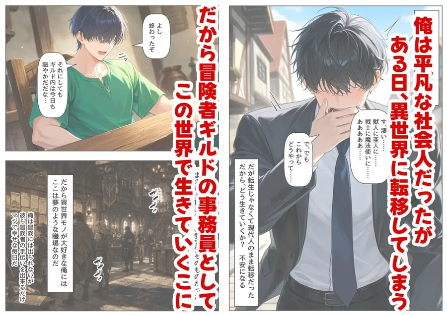 【エロ同人漫画】冒険者ギルドのモブ職員、チート鑑定-0枚目
