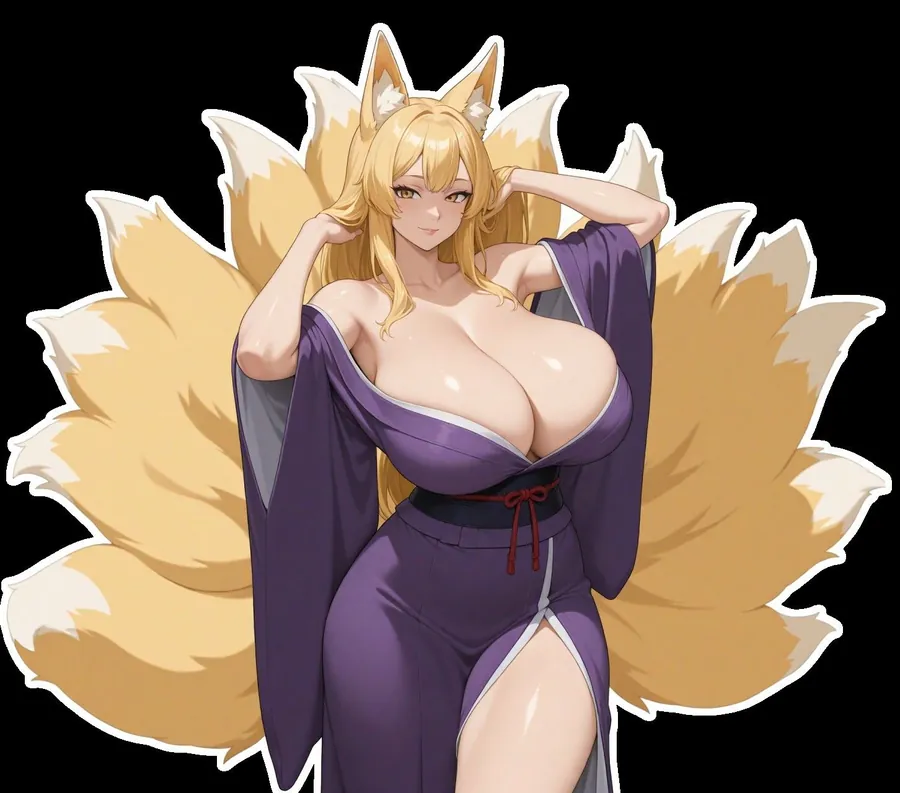 【エロ同人漫画】【上位存在】爆乳お狐様に一方的に愛され、一生孕ませ交尾させられる話【ファンタジー/男性受け】-5枚目