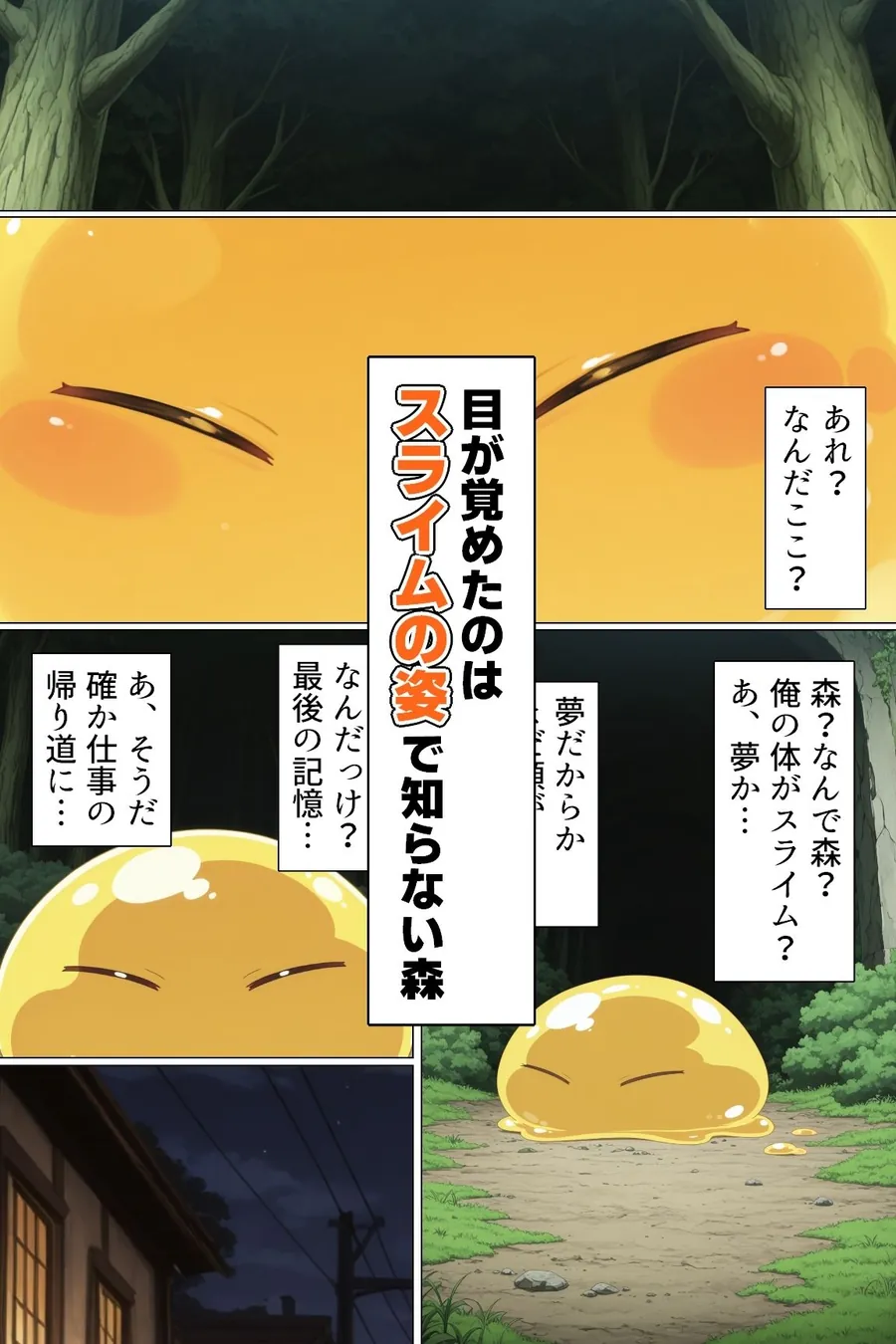【エロ同人漫画】転生したらエロスライムになったのでスキル使って好き放題する-0枚目