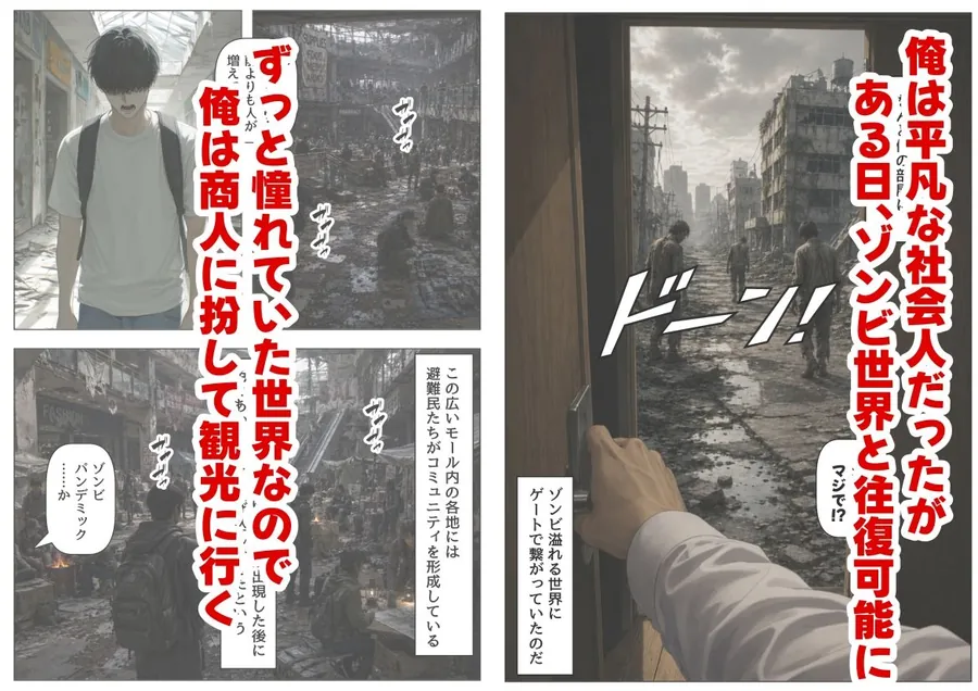 【エロ同人漫画】ゾンビ世界と往復チート  〜俺だけゾンビ世界を楽しくエッチに満喫する〜-0枚目