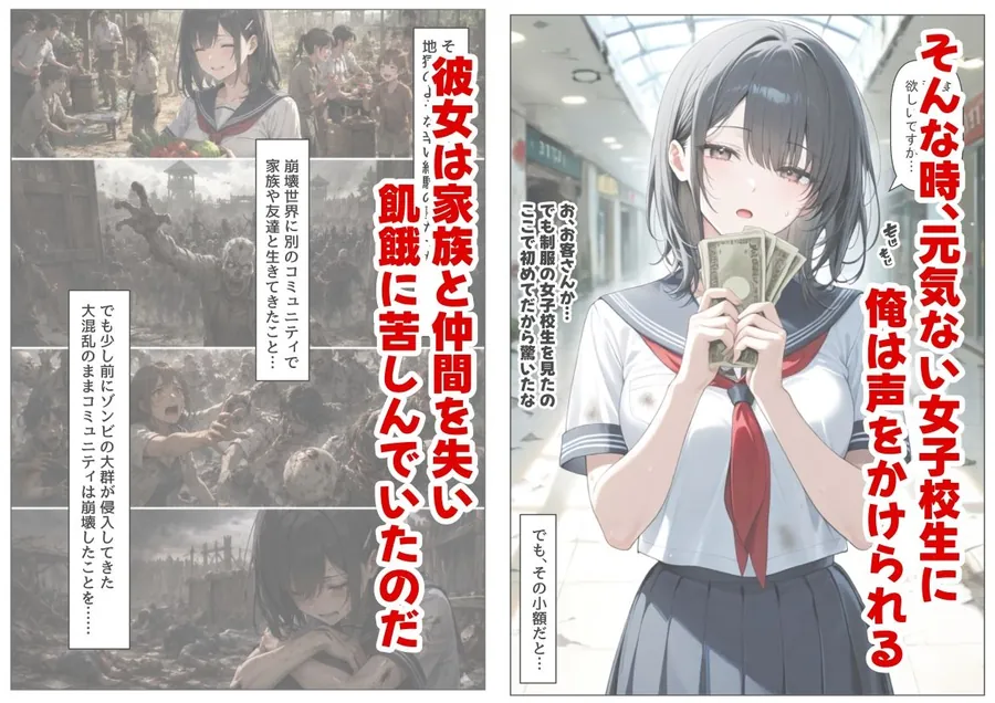 【エロ同人漫画】ゾンビ世界と往復チート  〜俺だけゾンビ世界を楽しくエッチに満喫する〜-2枚目