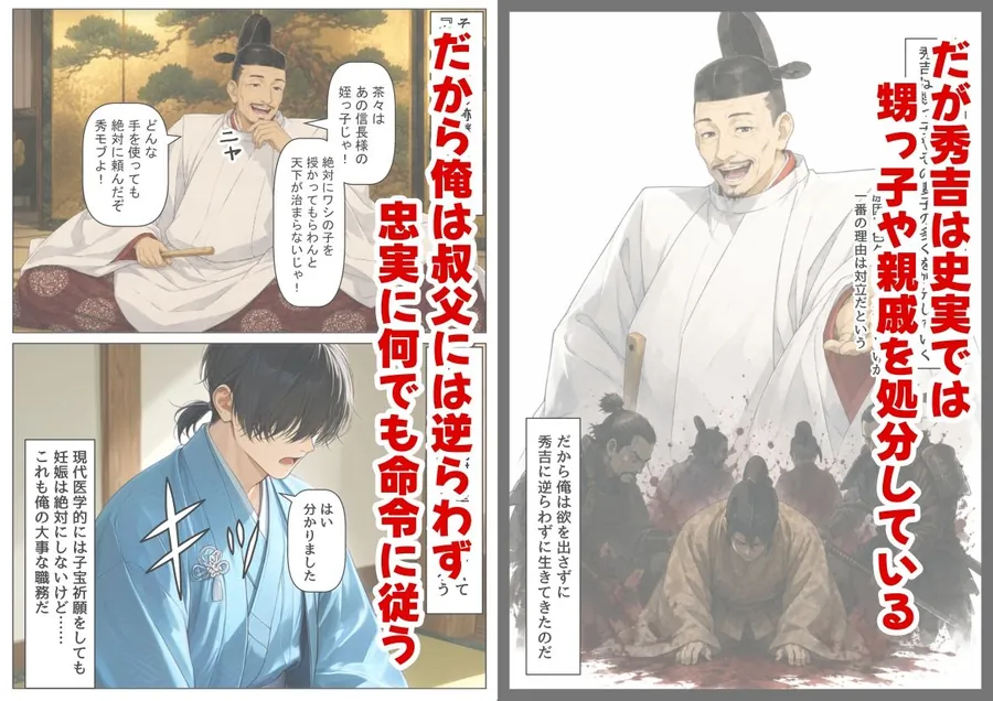 【エロ同人漫画】豊臣親戚！  〜秀吉の親戚に転生した〜-2枚目