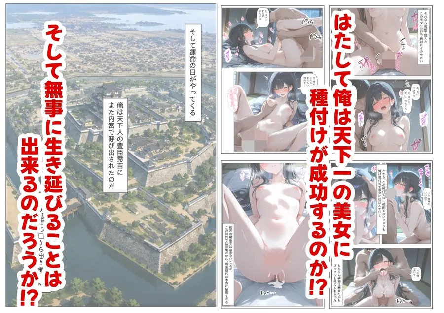 【エロ同人漫画】豊臣親戚！  〜秀吉の親戚に転生した〜-6枚目