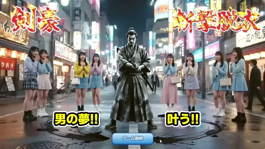 【エロ同人漫画】剣豪・斬撃脱衣ゲーム 111人斬り！！ 〜即ハメ無許可中出し精液量10000倍〜-0枚目