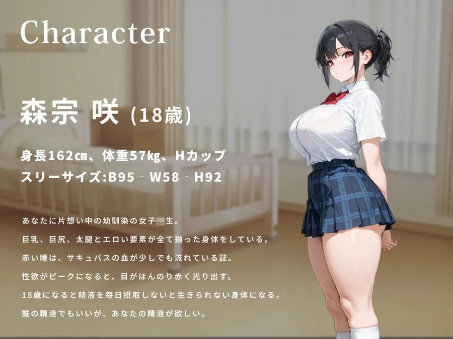 【エロ同人漫画】爆乳サキュバスの幼馴染は僕の精液を毎日摂取しないと死んでしまうそうです-1枚目