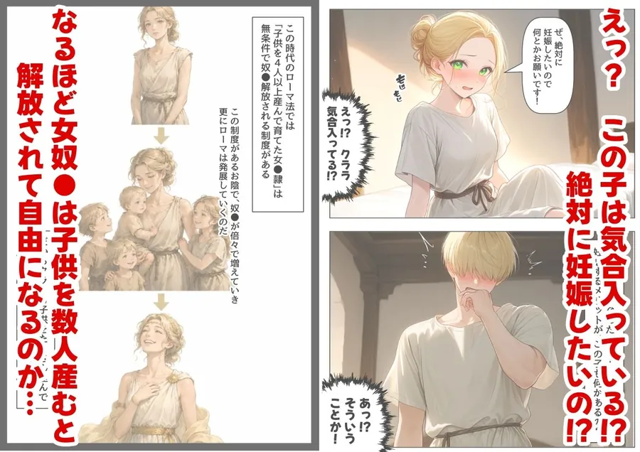 【エロ同人漫画】古代ローマ帝国の●隷転生したら、エロすぎた〜-4枚目